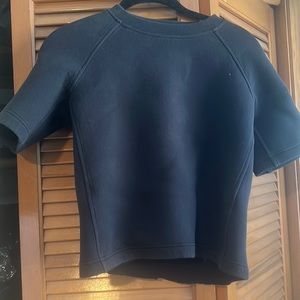 Structured black Lululemon crop top